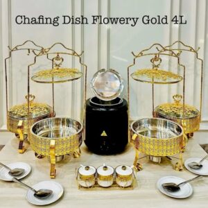 Chafing dish flowery gold 4L