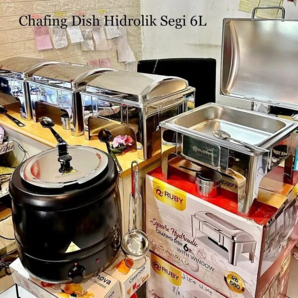 Chafing dish hidrolik segi 6L