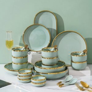 Mint Gold Plate Set