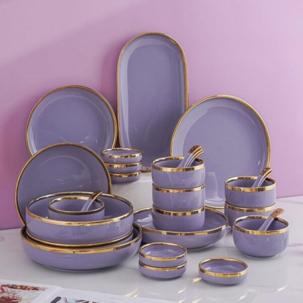 Pufple Gold Plate Set