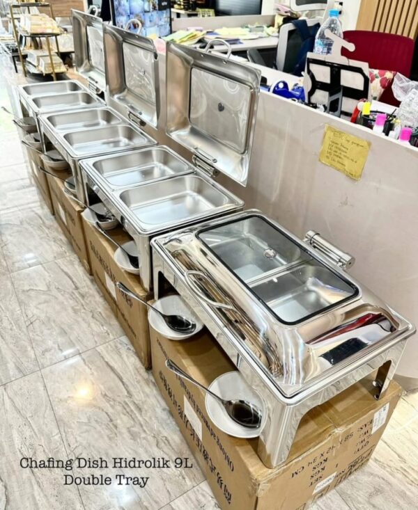 chafing dish hidrolik 9L double tray
