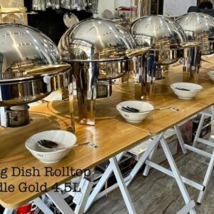 chafing dish rolltop handle gold 4,5L
