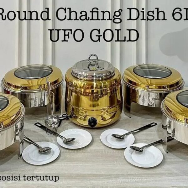 Round Chafing Dish 6L UFO Gold
