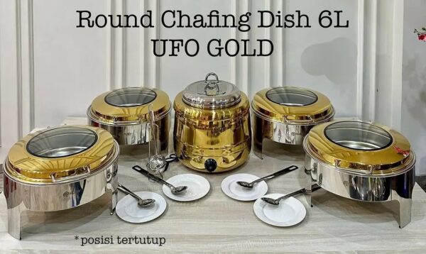 Round Chafing Dish 6L UFO Gold